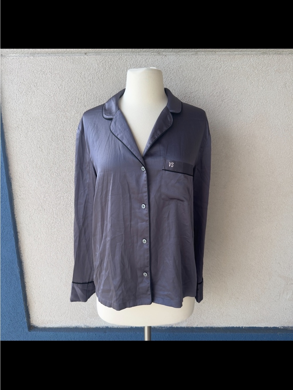 Victoria's Secret Grey Satin Sleep Shirt